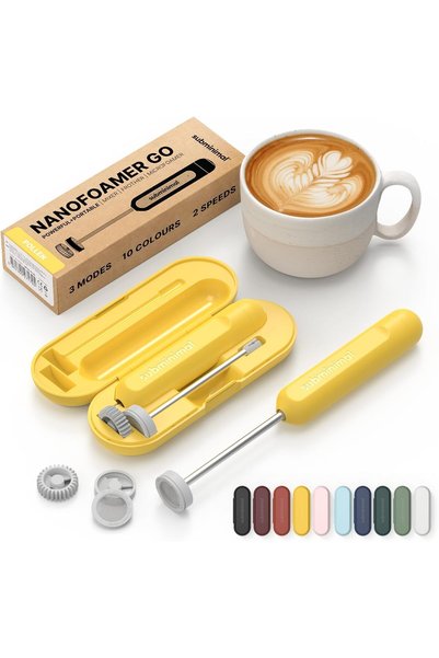 subminimal NanoFoamer GO Rechargeable Handheld Milk Frother, Peach