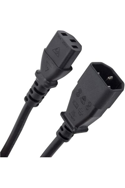 GENERAL IEC Extension Cable Male C14 to Female C13 MainCore 1.8m Power Extens...