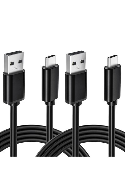 Ancable كابل شحن من النوع C لوحدة تحكم PS5 بطول 2 متر (عبوة من قطعتين)، سلك ش...