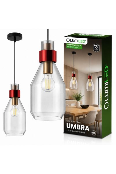 Lumiled Lampă suspendată UMBRA ZWIS sticlă închisă la culoare pentru LED 1xE27