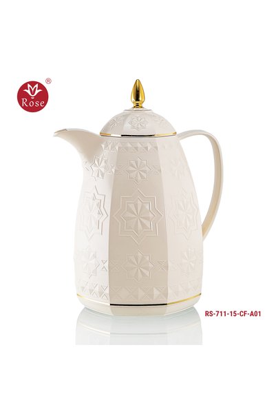 Rose Thermos 1 Liter and Coffee Pot with Distinctive Geometric Patterns711 Rose