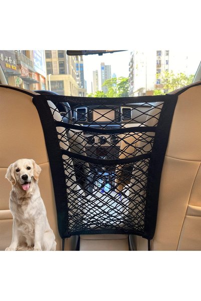 GENERAL MBVBN 3-Layer Stretch Car Mesh Organizer, Car Seat Net, Dog Net for B...