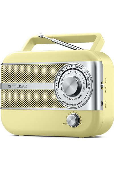 Muse M-056 Ρετρό Επιτραπέζιο Ραδιόφωνο Ρεύματος Κίτρινο