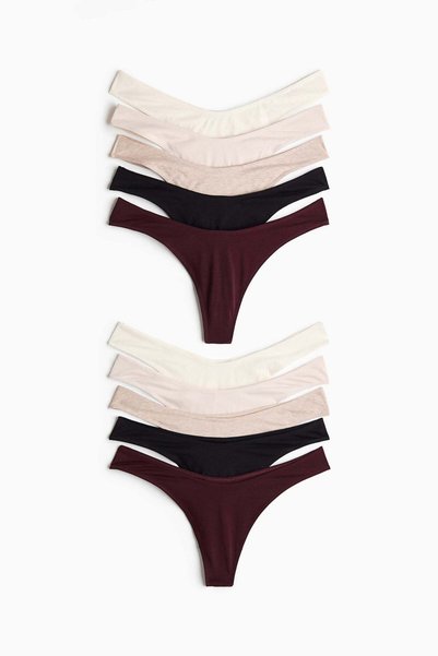 H&M 10-pack cotton thong briefs