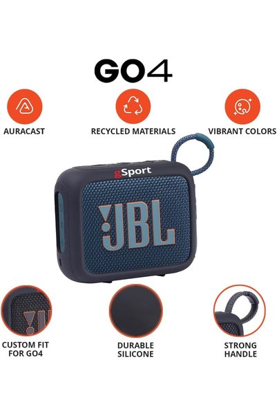 JBL GO 4 Ultra Portable Bluetooth Speaker Bundle with gSport Silicone Sleeve ...
