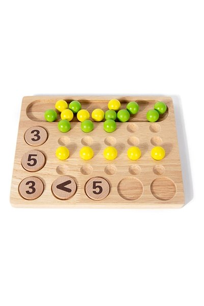 Picodino Joc de matematică din lemn, adunare și scădere cu bile și jetoane, m...