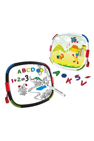 Picodino Reversible magnetic board for drawing and tangram puzzle with Farm l...