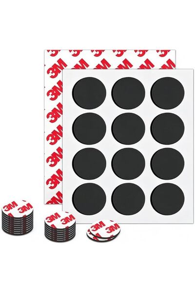 GENERAL Round Magnets with Adhesive Backing, 100 Pcs 0.7" Fridge Magnets, Adh...