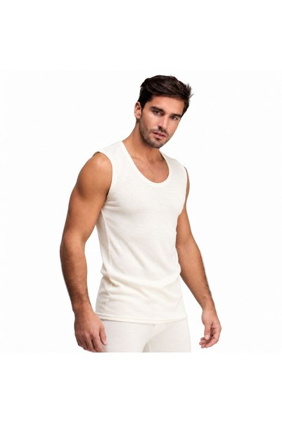 Hasyün Men's Interlock Wide Strap Wool Undershirt Hsy-104