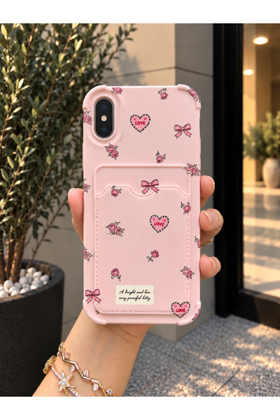 OVADA İphone X / XS Uyumlu Kartlıklı Telefon Kılıfı