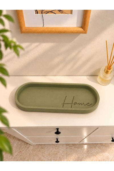 Genel Markalar 3D Baskı Home Yazılı Dekoratif Oval Takı ve Anahtarlık Tabağı