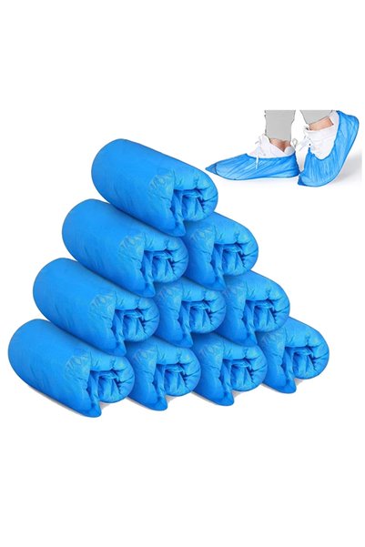 Generic Brand Disposable Shoe Covers – Non-Woven CPE Protective Overshoes, Wa...