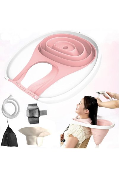 ALMEKAQUZ Foldable Hair Washing Basin, Portable Shampoo Basin Hair Wash B-asi...