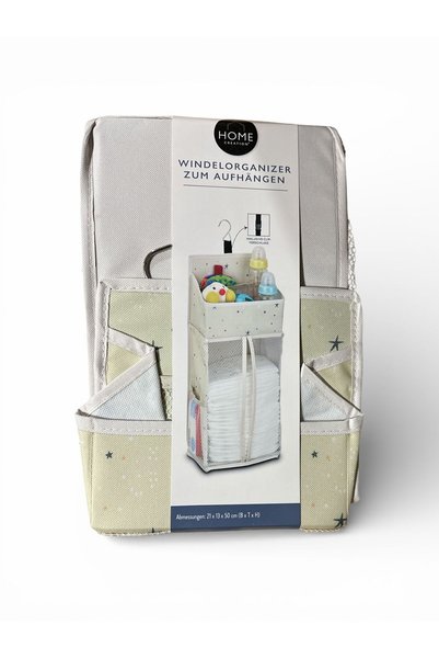 HOME CREATION Organizator Scutece Suspendabil – 50 cm – Crem cu Steluțe – 3 C...