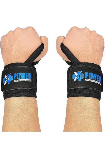 XPOWER أربطة معصم مع حلقات للإبهام بطول 18 بوصة، أربطة دعم معصم احترافية لرفع...