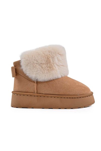 Tmall Γυναικείες μπότες, τύπου Ugg, από σουέτ, με επένδυση γούνας, CD1056, Κα...