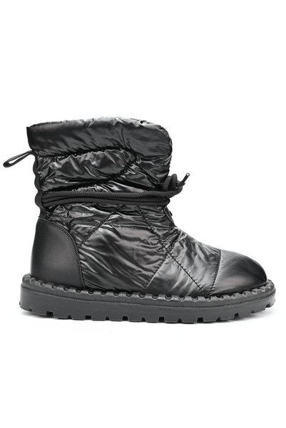 Tmall Women's boots, textile fabric, fur-lined, CD1033, Black