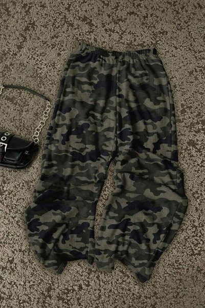 Karakedi Camouflage Y2K Unisex Sweatpants with Elastic Waist
