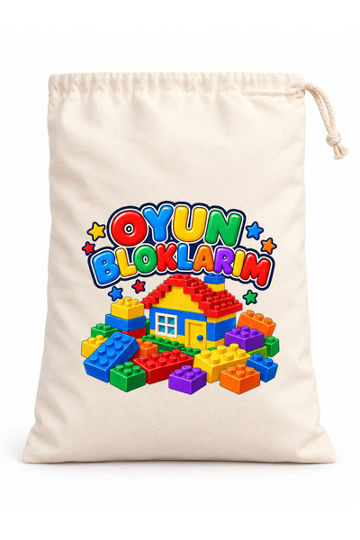 Elbasan Tekstil Game Blogs Toy Bag 30 X 40 cm