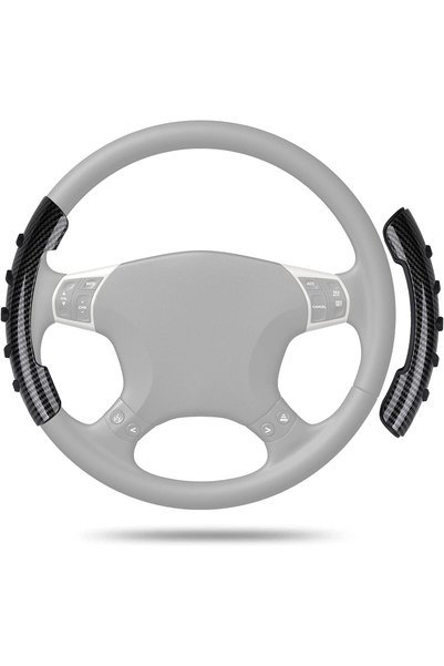 ELECDON Carbon Fiber Steering Wheel Cover, Non Slip Steering Wheel Grips Boos...