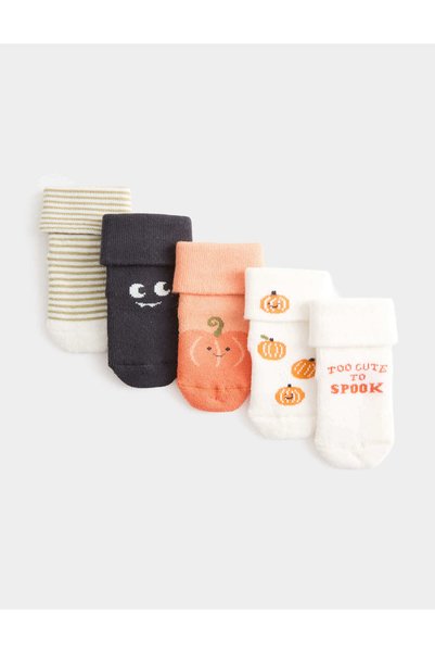 Marks & Spencer 5’li Halloween Desenli Bebek Çorap Seti