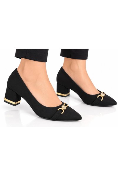 TRENDYSHOSE 7265 Thick Heel Comfortable Stone Women's Shoes