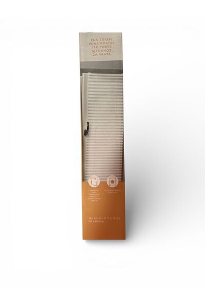 HOME CREATION Πλισέ Στόρι για Πόρτα – 80x200 εκ., Λευκό, Εγκατάσταση χωρίς τρ...