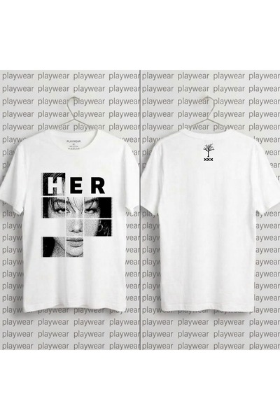 playwear Self-Portrait Printed 100% Cotton Crew Neck T-Shirt