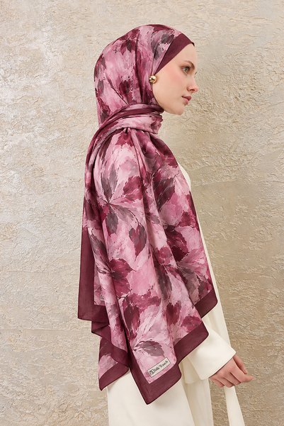 SilkTouch Plum October Pattern Kraş Shawl