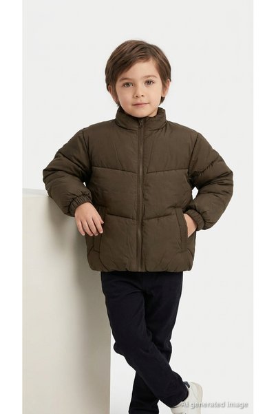 Jack & Jones Unisex Children's Inflatable Coat Stand Collar Zipper Pocket Qui...
