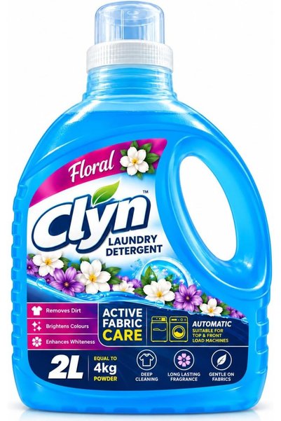 Clyn Floral Liquid Gel Laundry Detergent with Active Fabric Care, 2L