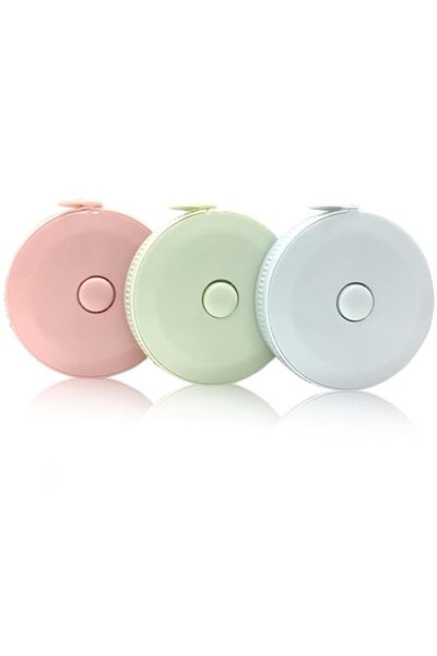 GENERAL 3 Pcs Retractable Soft Tape Measure, Push Button Sewing Measurement T...