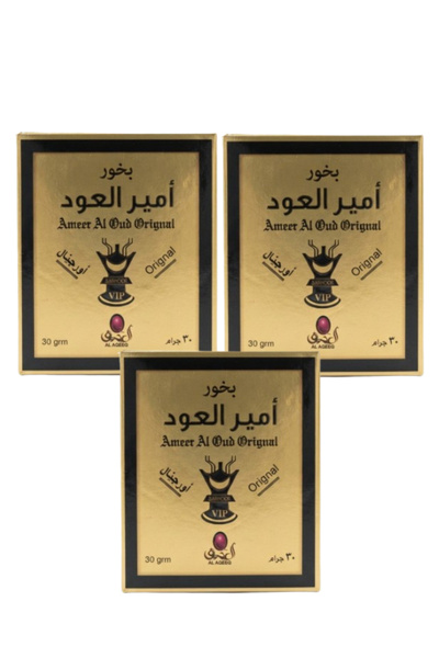Al aqeeq 3 قطع بخور أمير العود الأصلي 30 جرام