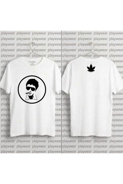 playwear Portre-Tisort 100% Cotton Crew Neck T-Shirt