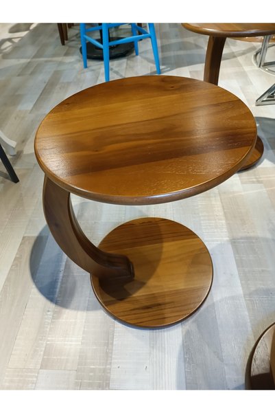 Store MERCAN MOBİLYA Tekerlekli C Yan Sehpa &Koltuk Sehbası Ceviz Kaplama