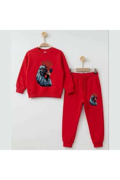 playwear Hanorac de echipă cu imprimeu Cocoș cu ochelari, pentru fete și băie...
