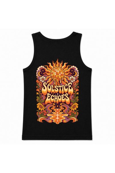 Rabona Fashion Solstice Echoes – Retro Psychedelic Sun and Disco Ball Graphic...