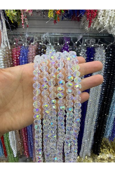Ralp Moda خرز كريستالي 10 ملم (حجم كبير) مجموعة من الخرز. إجمالي 60 قطعة