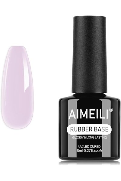 AIMEILI جل مطاطي للأظافر سعة 8 مل، جل أساس مطاطي لبناء أطراف الأظافر، جل أظاف...