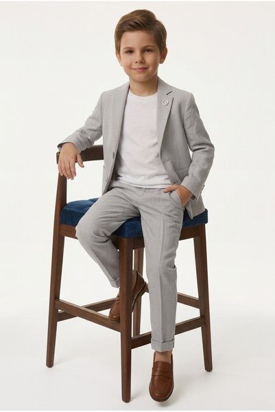 carino's kids Linen-Look Boys' Suit (Unlined)