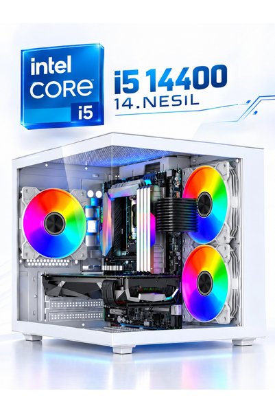 J-TECH Intel Core i5-14400 14. Nesil 8GB RAM 256GB SSD Masaüstü Bilgisayar S1142