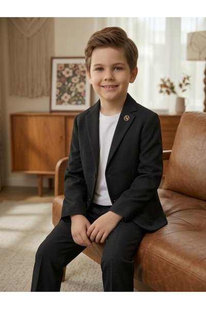 carino's kids Linen-Look Boys' Suit (Unlined)