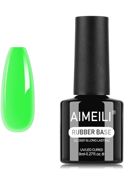 AIMEILI جل مطاطي للأظافر سعة 8 مل، جل أساس مطاطي لبناء أطراف الأظافر، جل أظاف...