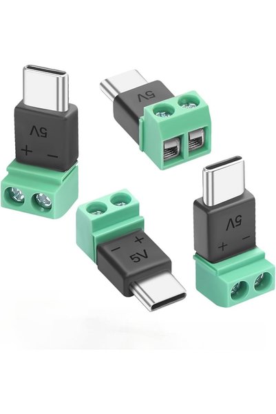 Generic موصل USB من النوع C إلى موصل ذكر ثنائي السن - 5 فولت 1.5 أمبير مع طرف...