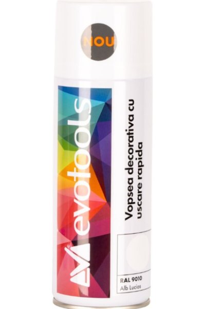 Evotools Spray vopsea, EVOTOOLS, 400ml, lac incolor, pentru lemn
