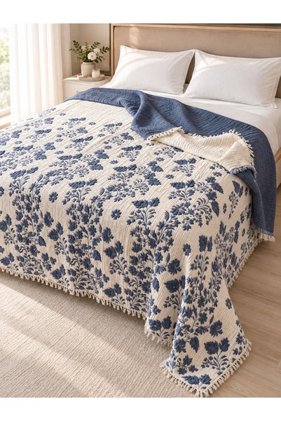 Nilyso Home 240x260 см, голям размер, 5-слойно, подплатено, с жакард от мусли...