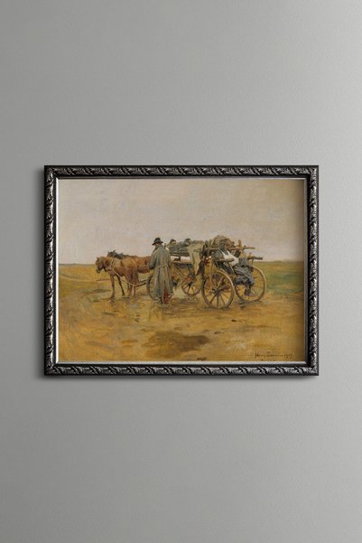 epiqart نقل المصابين - لوحة بنمط عتيق - نموذج رفيع