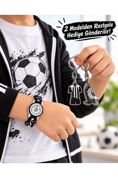 EGE STORE Analog Taraftar Çocuk Kol Saati Anahtarlık Hediyeli Okulda Kullanım...