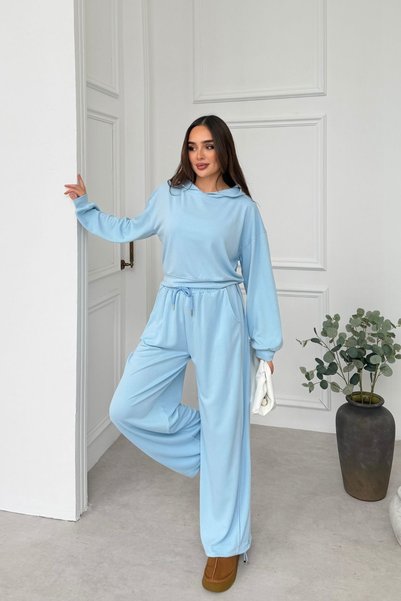 mezqa Women's Modal Two-Piece Set Hooded Sweatshirt and Elastic Waist Lace-Up...