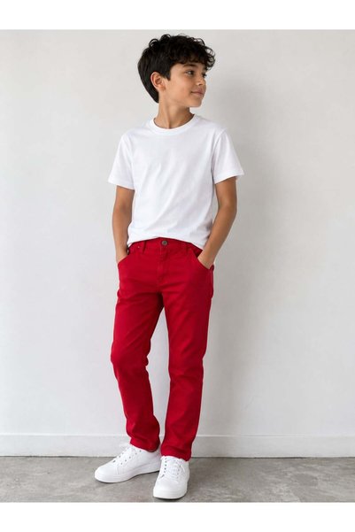 ModaPlaza Pantaloni din bumbac Lycra pentru băieți 2441